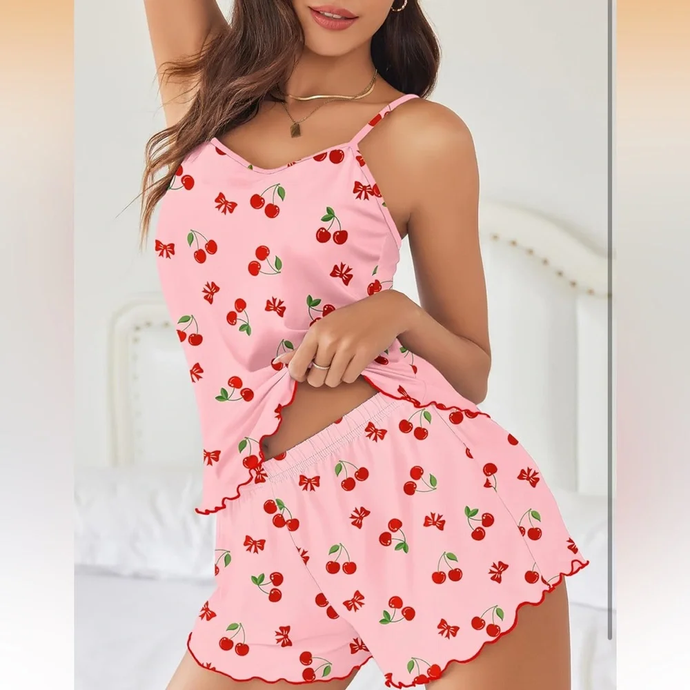 Cherry Print Sleepwear Set - Picture 5 of 6